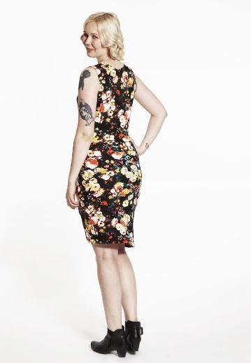 Picture of Cocktail dress casual, flower yellow