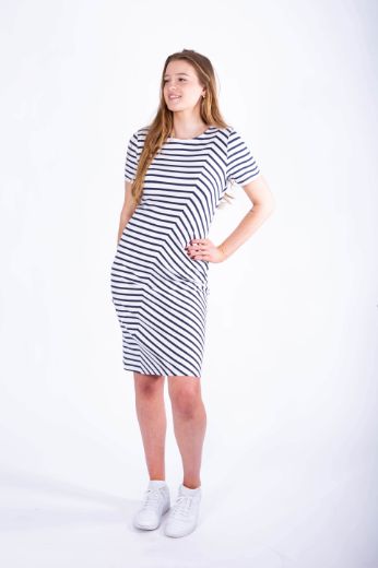 Picture of Summerdress Kava, white with blue stripes