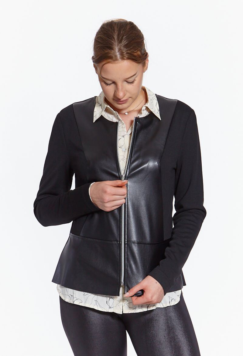 I LOVE TALL - fashion for tall people. Short jacket in material mix