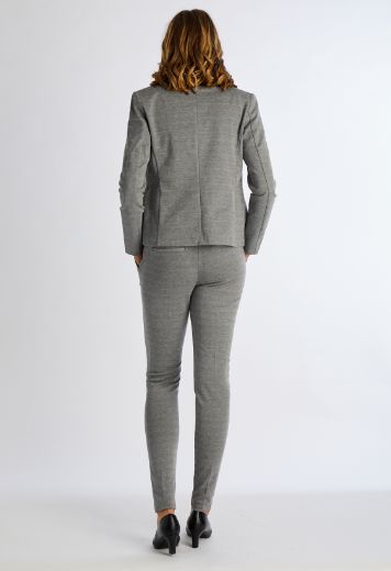 Image de Pantalon style jogging en jersey piqué, gris clair