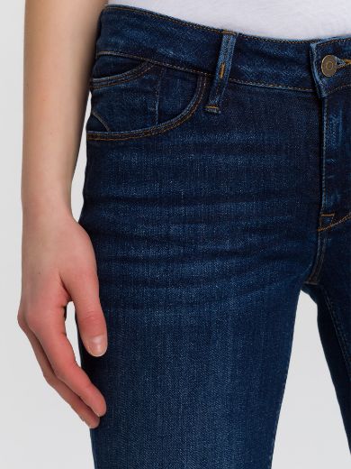 Image de Cross jeans Rose straight leg L36 Inch, bleu foncé usé