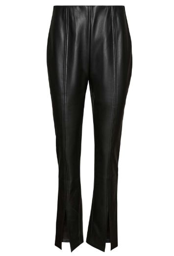 Image de VM Vero Moda Tall Sola Slit Legging enduit taille haute L36 pouces, noir