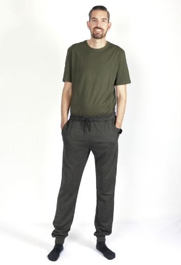 Picture of Sweatpants with Cuffs, anthracite melange
