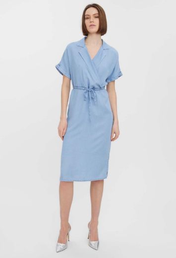 Picture of Vero Moda Tall Liliana Midi Dress Tencel Denim, light blue denim