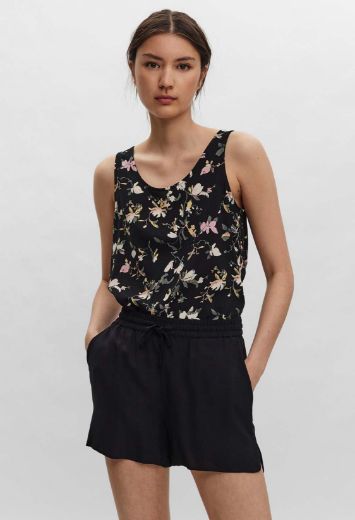 Picture of Vero Moda Tall Easy Blouse Top Sleeveless, navy patterned