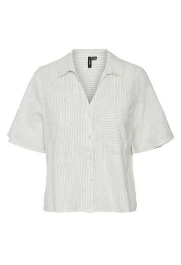 Picture of Vero Moda Tall Jily Cropped Short Sleeve Blouse