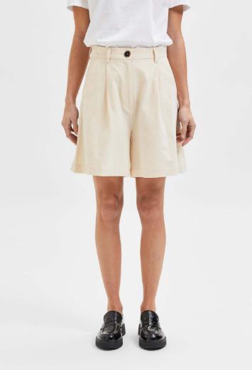 Picture of SLF Vero Moda Tall Malvina Ida Shorts with Linen, sandshell
