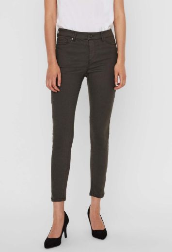 Picture of Vero Moda Tall Hotseven Slim Fit Trousers Zip Ankle Length
