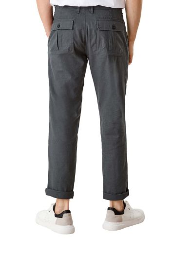 Picture of s.Oliver Tall Trousers Detroit with Linen L36 inch, steel grey
