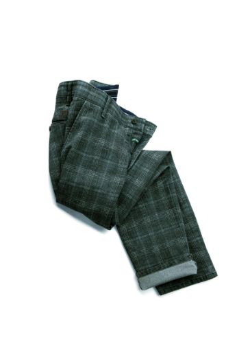 Image de Phil Checked Chino Pantalons L36 Inch, gris anthracite