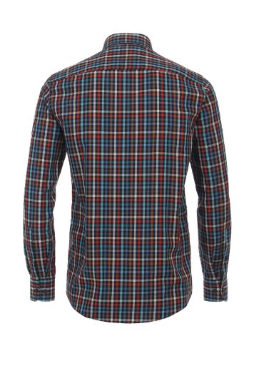 Picture of Casual Fit Long Sleeve Shirt 72 cm Sleeve Length, check blue red