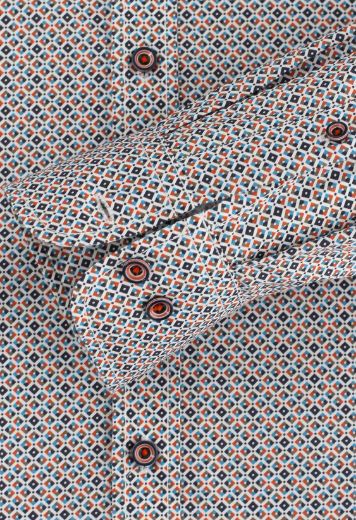 Image de Chemise Casual Fit à Manches Longues 72 cm, imprimé minimal orange blue