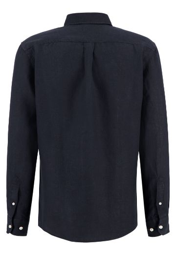 Picture of Linen Shirt Long Sleeve 72 cm, navy blue