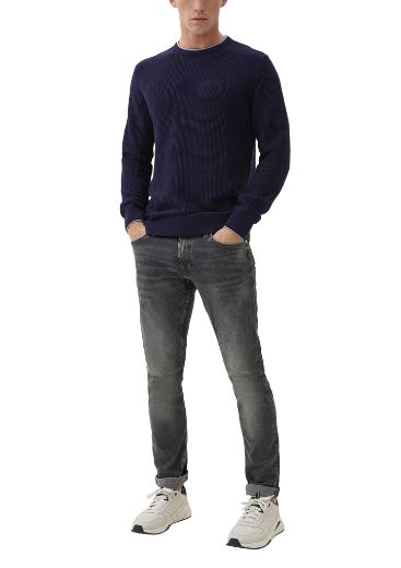 Image de s.Oliver Tall Pullover avec tricot structuré et détail du col