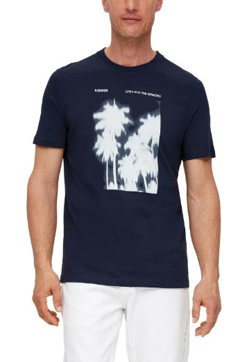 Bild von s.Oliver Tall T-Shirt mit Palmen Print