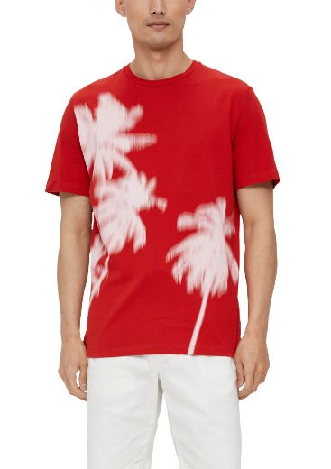 Picture of s.Oliver Tall T-Shirt with Graphic Print Palms