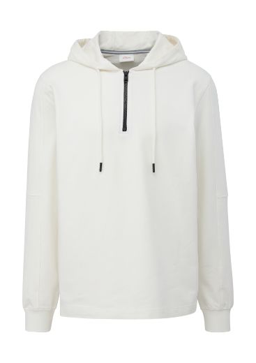 Picture of s.Oliver Tall Hoodie with Zip, offwhite