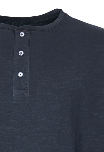 Image de T-shirt avec patte de boutonnage, noir