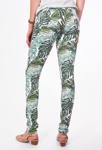 Picture of Wonderjeans skinny L38 inches, white-green palm-tree pattern