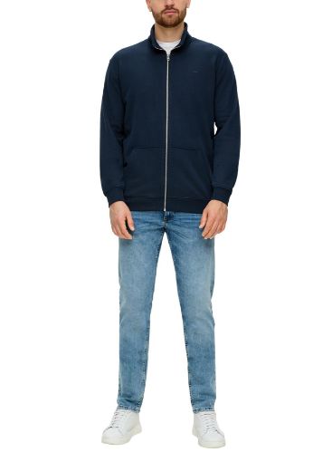 Picture of s.Oliver Tall Sweatshirt Jacket, navy blue